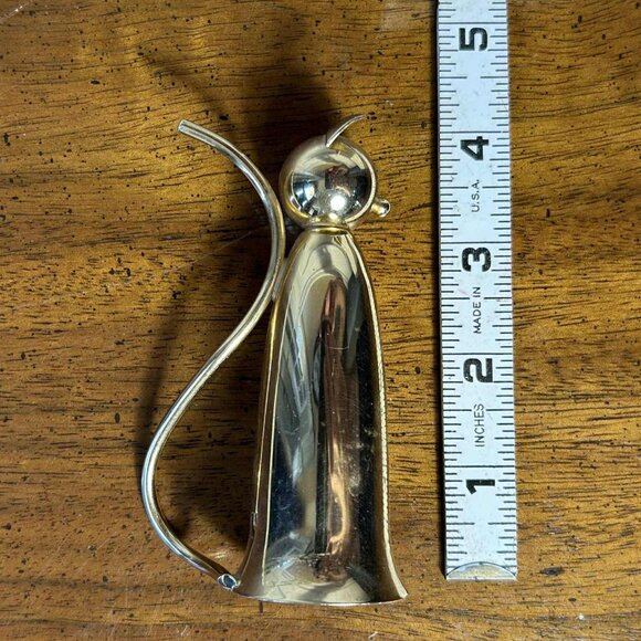 Vintage Napier brass kitty cat 1 oz jigger - Picture 9 of 10